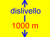dislivello = 1000 m